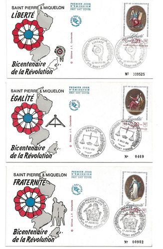 Enveloppe Saint Pierre Miquelon Bicentenaire Révolution