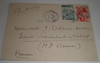 Lettre par avion affranchie de timbres  du Maroc oblitérés.