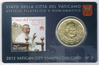 Coin Card N° 2 du Vatican, année  2012, comprenant une pièce de 50 centimes du pape BENOIT XVI .