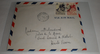 Lettre par avion affranchie de timbres  poste oblitérés d' Afrique Occidentale française.