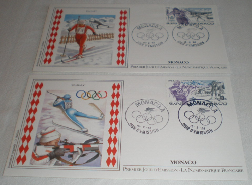 Enveloppes 1er jour Monaco N°1621-1622 Jeux olympiques