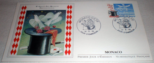 Enveloppe premier jour  Monaco  année 1994. N°1933  Grands  prix magiques.