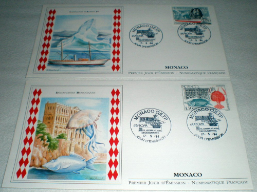 Enveloppes premier jour  Monaco année  1994. N°1935 / 1936.  2 Valeurs. Europa.