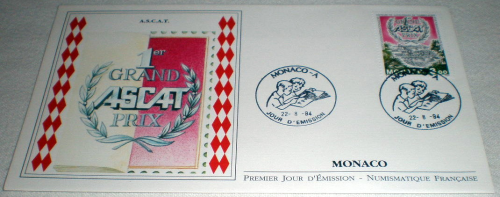 Enveloppe premier jour  Monaco année 1994. N°1943  Grand prix