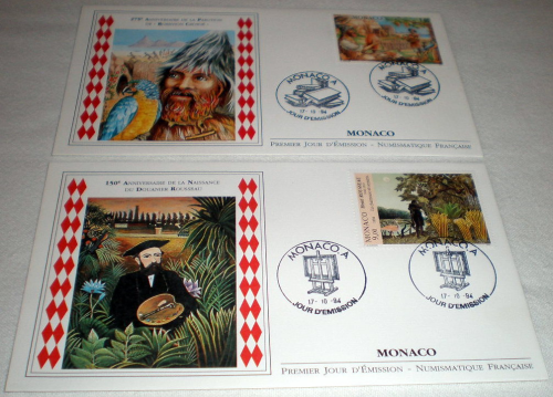 Enveloppes premier jour  Monaco  année. N°1964 à 1965.  2 valeurs. 150ème anniversaire.