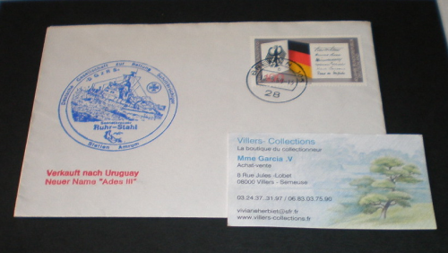 Lettre philatélique  Allemagne affranchie  de timbres, année 1989.