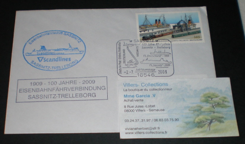 Lettre philatélique Allemagne affranchie de timbres année  2009.