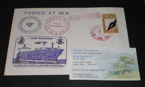 Lettre philatélique des U.S.A  affranchie d'un timbre, année 1988. Flammes maritimes.