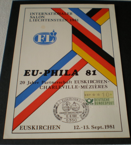 Souvenir philatélique internationale salon  Liechtenstein 1981.