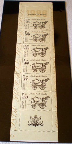 Carnet non plié de 6 timbres Malle poste Briska N°BC2411A