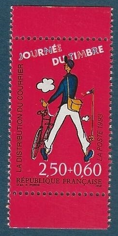 Timbre-Poste 1993 Le facteur et son vélo N°2793 neuf