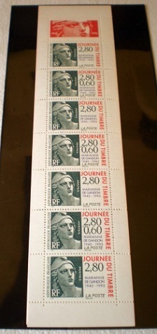 Carnet journée du timbre comprenant 6 timbres + vignettes BC2935