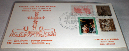 Enveloppe souvenir philatélique  du Vatican année 1976.
