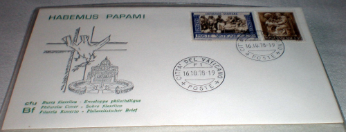 Enveloppe souvenir philatélique  du Vatican année 1978.