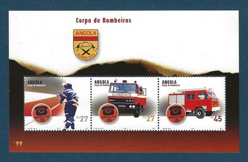 Feuillet Pompiers ANGOLA 2004 PROTECTION CORPO DE BOMBEIROS
