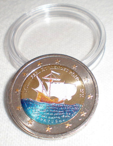 Monnaie 2 Euro Commémorative Portugal, année 2011, 500 ans de Fernâo Mendes Pinto.