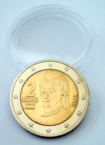 Monnaie de 2 Euro courante Autriche, année 2004.