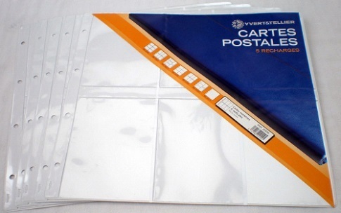 Recharges cartes postales modernes Réf 2009, 6 cases verticales