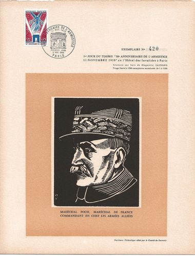 Document Maréchal Foch Anniversaire Armistice 11 Novembre 1918