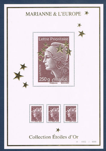 Marianne & L'Europe collection étoiles d'or Type 250g