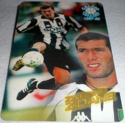 Télécarte téléphonique, Zinedine  Zidane.  Calcio Callling 1997 / 1998.