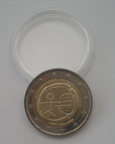 Monnaie 2 Euro Commémorative  Allemagne. 10 ans de L 'Euro.