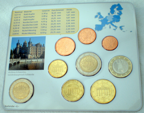 Allemagne coffret BU 2007 atelier G.  Inclus les 2 Euro commémoratives  sans la 2 Euro courante