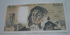 Billet de banque 500 Francs Pascal,  année  C.7.1. 1982.C. N° série V.149. Etat de conservation. TTB.