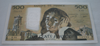 Billet banque 500 Francs Pascal, année G.5.10. 1978.G. N°série R.94. Etat de conservation TTB.