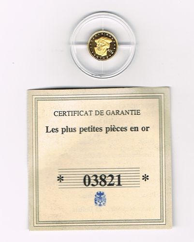 Pièce OR 25 Dollars République OF Liberia type Doctor Martinvs