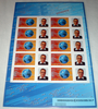 Bloc feuillet timbres le monde en réseau, papier gommé feuille entreprise de 10 timbres, année 2002.