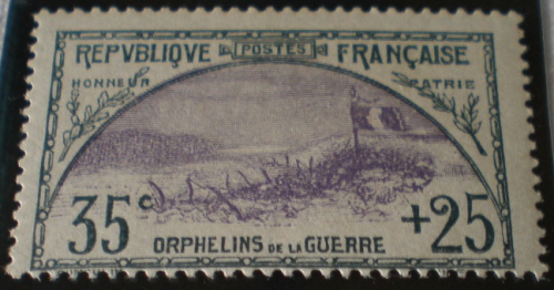 Timbre Poste France N°152 neuf Orphelins de la guerre drapeau
