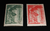 Paire de timbre poste France année 1937 T.P. 30C vert + 55C rouge. Réf :354 / 355  Neufs*gomme d'origine avec trace de charnière, musée du Louvre.