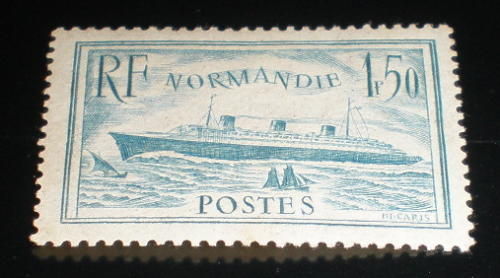 " Epuisé ". Timbre poste France année 1935, T.P.1f.50  bleu clair. Réf: 300 Neuf**, gomme d'origine sans trace de  charnière.