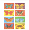 Bloc feuillet non dentelé 8 timbres neufs. Thématique. Papillons. Lot  N° 262