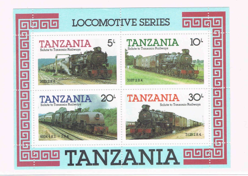 Timbres poste Tanzania thématiques Trains neufs**  lot N° 785 .