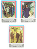 Timbres  poste thématique personnages série de 3 T.P. grand format  type président  Pompidou - kennedy, Lot N° 795 .