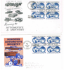 Enveloppes premier jour d'émission automotive industry, affranchissement philatélique de quatres timbres des année 1960, série de quatres timbres  lot N° 826