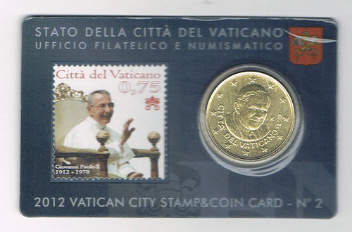 Vatican Coincard N°2 à l'effigie Benoit XVI Grande Promotion