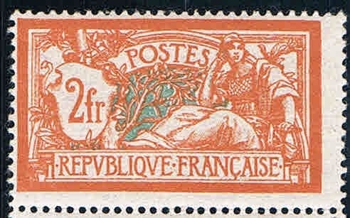 Timbre poste France année 1907 type Merson dentelés N° 145  neuf** gomme d'origine.
