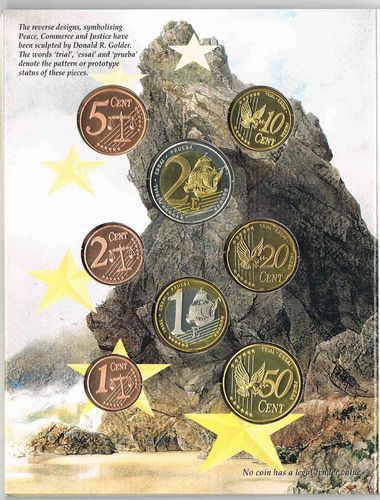 Coffret Euro coin prototype Grande Bretagne 2002 Série