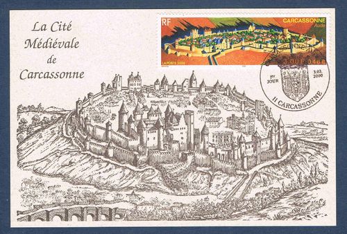 Carte postale souvenir la Cité Médiévale de Carcasssonne
