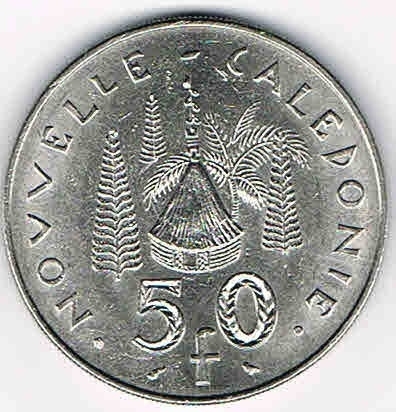 Monnaie de Nouvelle-Calédonie type 50 Francs année 1972, pièce de qualité TTB, livrée sous capsule.