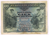 Billet de banque Espagne, valeur 100 pesetas, N°de contrôle C7, 075, 853, date de création du billet Madrid 30 Juin 1906, type T.B. Billet livré sous pochette. Lot Z.2.