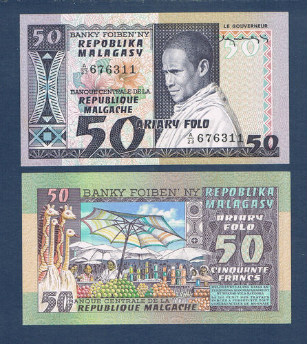 Billet banque république Malagasy 50 francs sup promotion