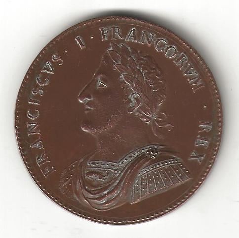 Médaille François 1er roi de France Buste barbu à gauche