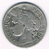 Pièce 2 Francs argent type Cérès année 1873A tranche striée, gravée per E.A. Oudiné.F, état T.B. pièce livrée sus capsule.