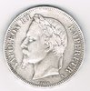 Pièce 5 Francs argent type Napoléon III empereur tête laurée, année 1868  A - empire Français, qualité T.T.B. livrée sous capsule.
