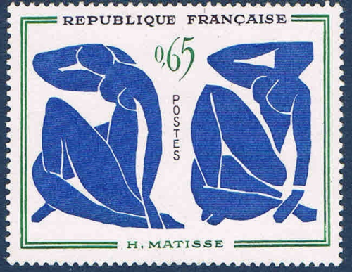 Timbre année 1961 de France N 1320 Neuf** gomme d'origine, légende tableau peintre de H .Matisse.