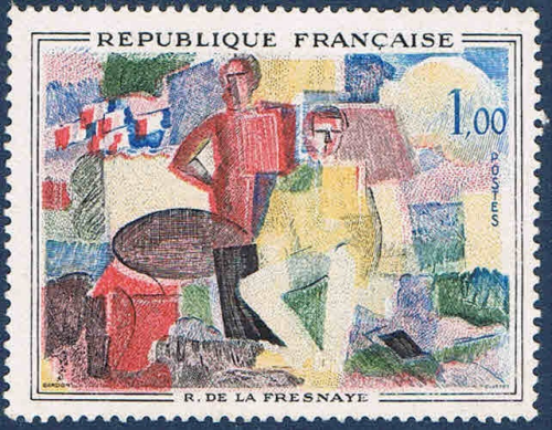 Timbre année 1961 de France N°1322 Neuf** gomme d'origine, légende tableau peintre R .de la Fresnaye.